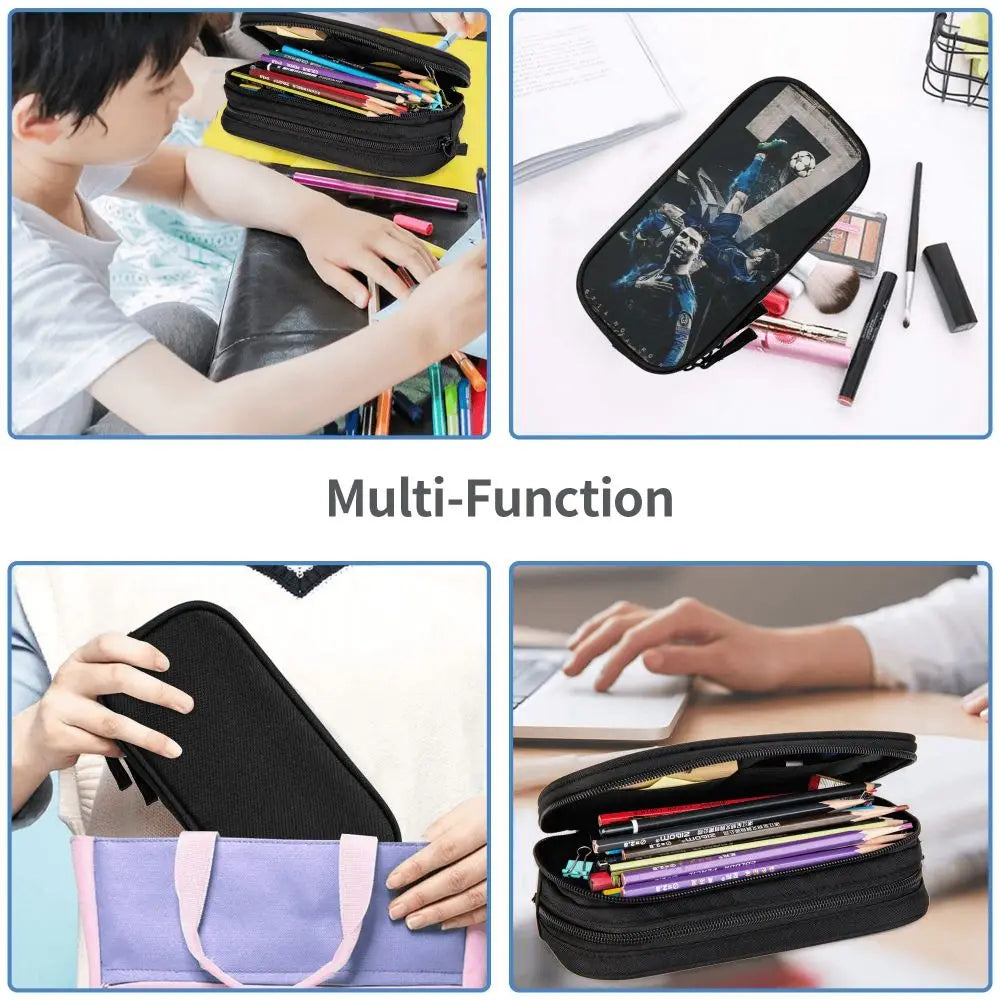 Soccer Star Pen Case – Large-Capacity Pencil Pouch