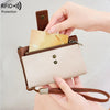 Vintage RFID-Blocking Triple-Fold Wallet with Double Zipper