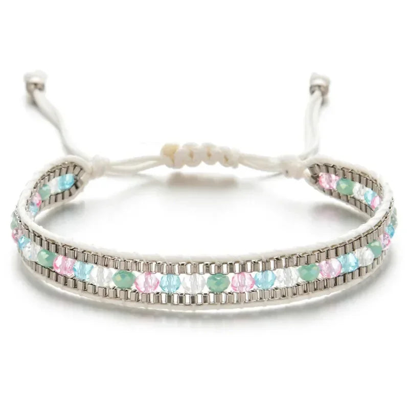 Bohemian Crystal Beaded Bracelet