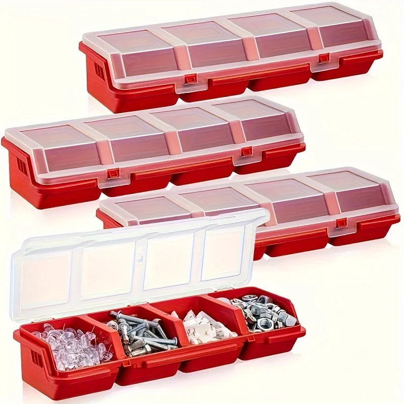 Multi-Compartment Storage Box for Small Parts and Crafts
