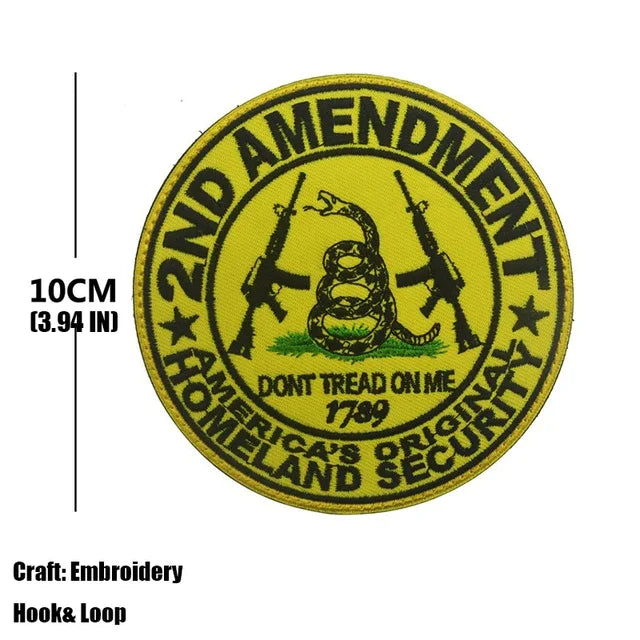 Embroidered Tactical Patch with Hook and Loop Backing