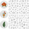 Pre-Printed Water-Soluble Embroidery Stabilizer Sheets with Floral & Letter Patterns