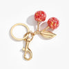 Crystal Cherry Keychain with Lobster Clasp