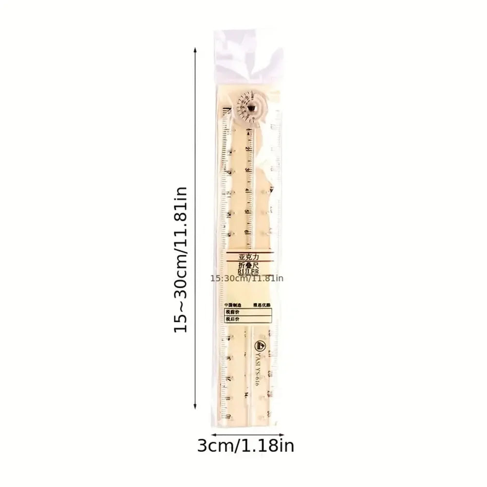 Folding Acrylic Ruler with Clear Markings
