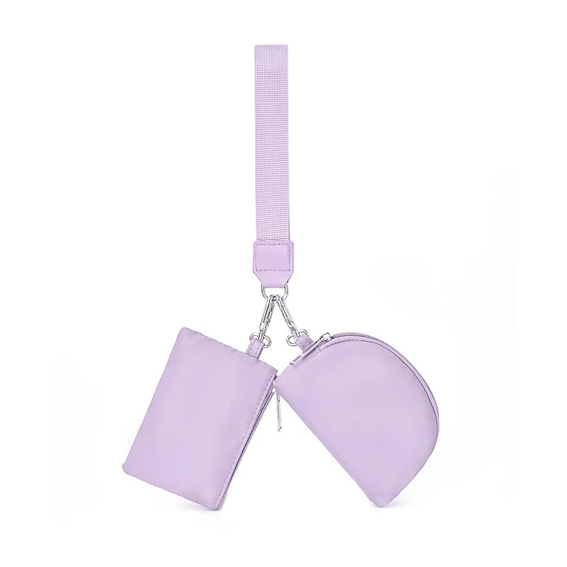 Mini Keychain Wallet with Wristlet Strap