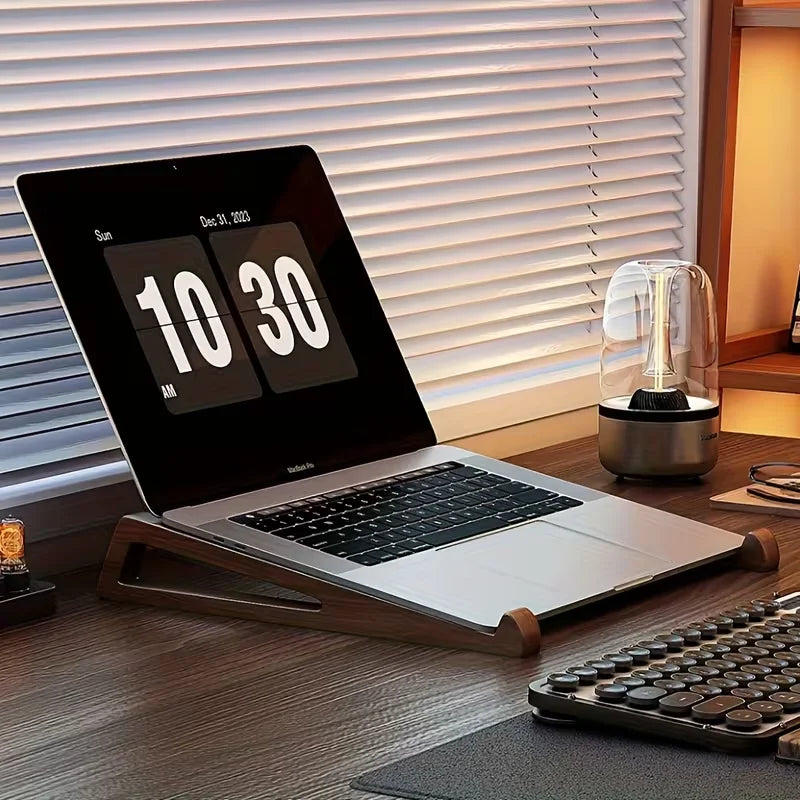 Foldable Bamboo Laptop Stand with Ergonomic Tilt