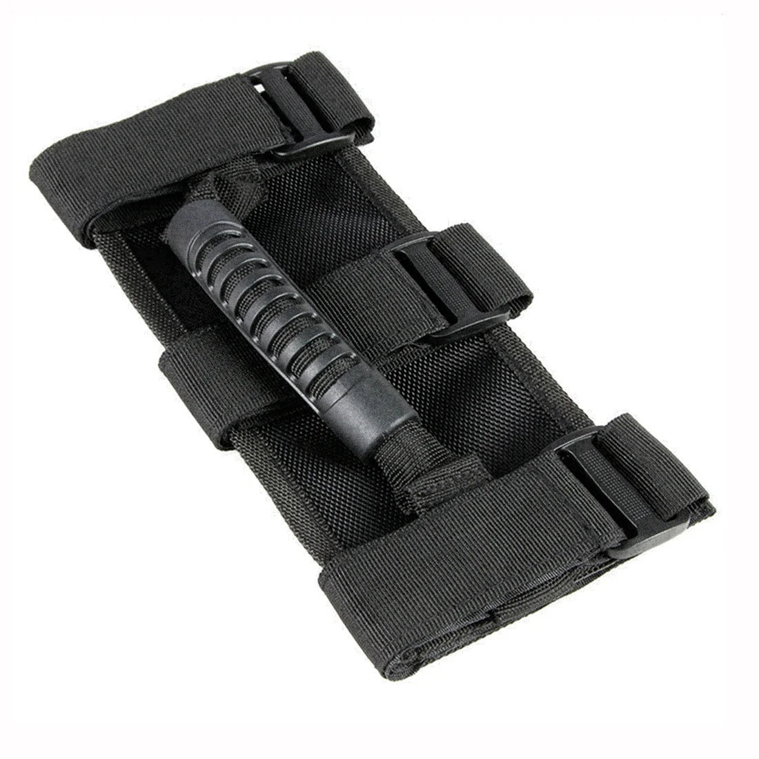 Black non-slip Oxford roll bar grab handles for Jeep Wrangler TJ YJ JK JL vehicles