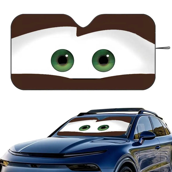 Zusammenklappbare Autoscheiben-Sonnenschutz mit niedlichen Cartoon-Augen