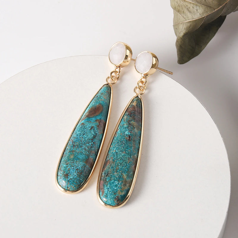 Turquoise Teardrop Drop Earrings