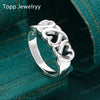 925 Sterlingsilber Lochherzring