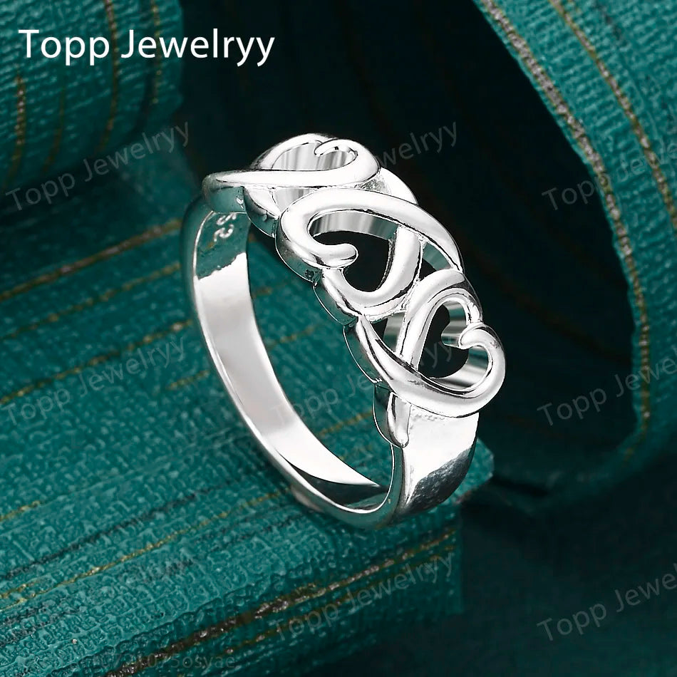 925 Sterlingsilber Lochherzring