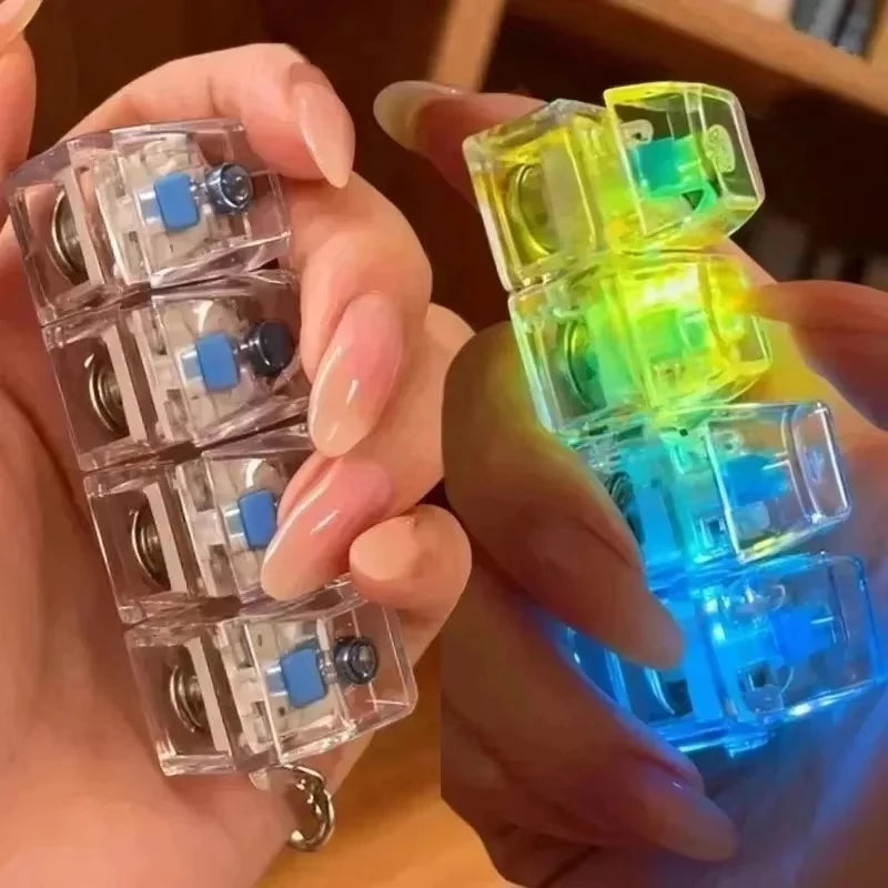 LED Keycap Fidget Keychain