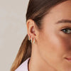 Gold-Plated Cubic Zirconia Huggie Hoop Earrings