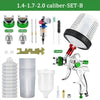 HVLP Gravity Feed Spray Gun Kit with Nozzles & Air Regulator