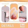 Close-up of a pink handheld stitch gun showing its anti-puncture design and one-time installation process.