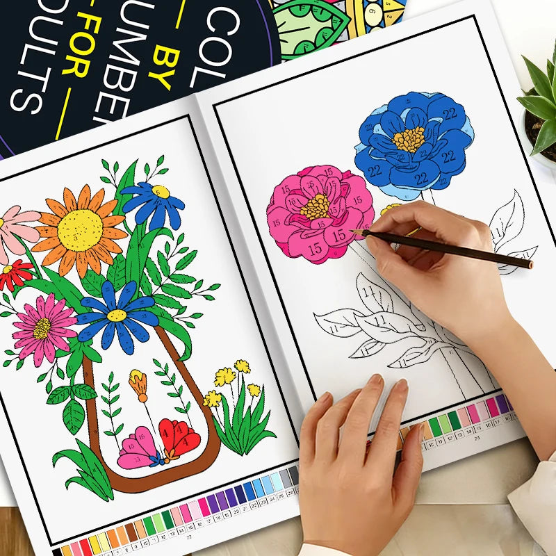 Color by Number Coloring Book for Adults