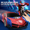 1:18 Scale RC Stunt Car with 360° Spin, LED Lights & One-Button Transformation