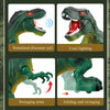 A set of dinosaur toys showing simulated calls, cool lighting, swinging arms, and gliding movements.