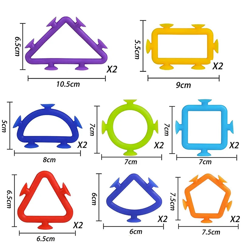 Soft Silicone Animal Building Blocks with Suction Cups