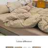 100% Cotton Duvet Cover Set with Plaid Stripe – Breathable & Skin-Friendly
