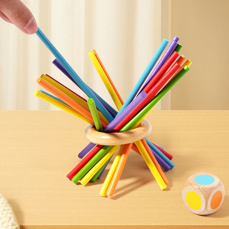 Wooden Counting Sticks and Balance Toy for Early Learning