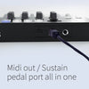 Portable 25-Key MIDI Controller with Pads and Wireless Connectivity