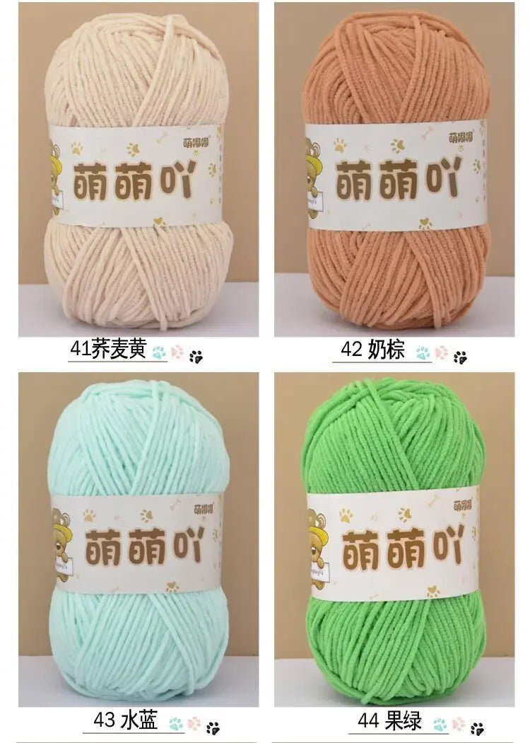 Soft Chenille Yarn for Crocheting and Knitting