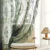 Floral Lace Window Curtain with Soft Sheer Fabric