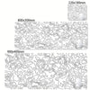 Large Abstract Desk Mat with Stitched Edges