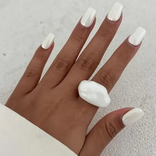 Geometric Resin Statement Ring
