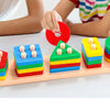 Montessori Shape Sorting Stacking Toy for Toddlers