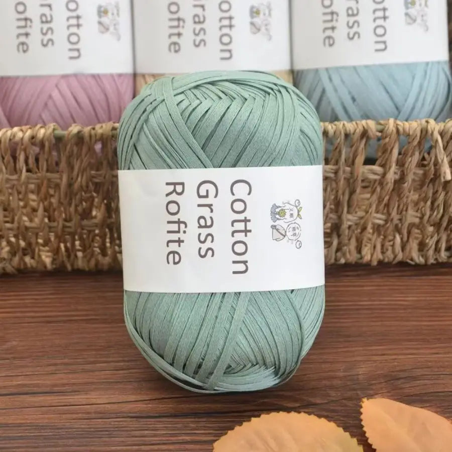 Natural Cotton Raffia Yarn – 3 Ball Set for Crochet, Knitting & Crafting