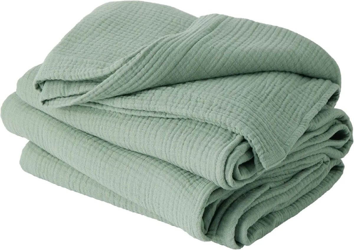 6-Layer Cotton Muslin Blanket – Lightweight & Breathable for All-Season Comfort