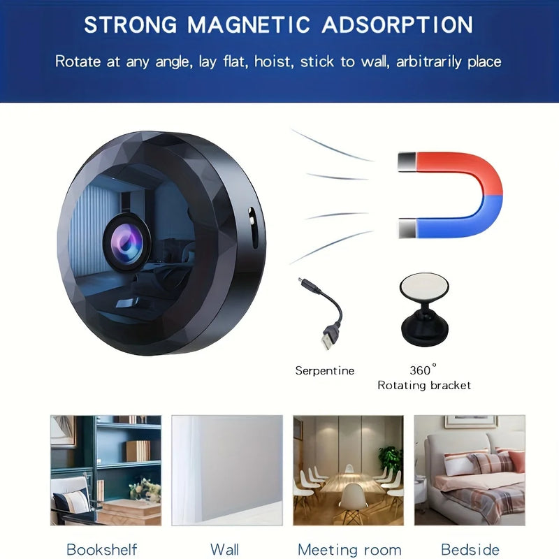 Compact WiFi Security Camera with Night Vision