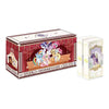 A box of My Little Pony Friendship Eternal Radiant Moon Gilded Card Pack featuring colorful ponies and decorative elements.