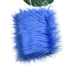 A fluffy bright blue faux fur fabric for DIY sewing, doll hair, or cosplay.