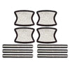 Set of black and silver scratch protection stickers for car door handles
