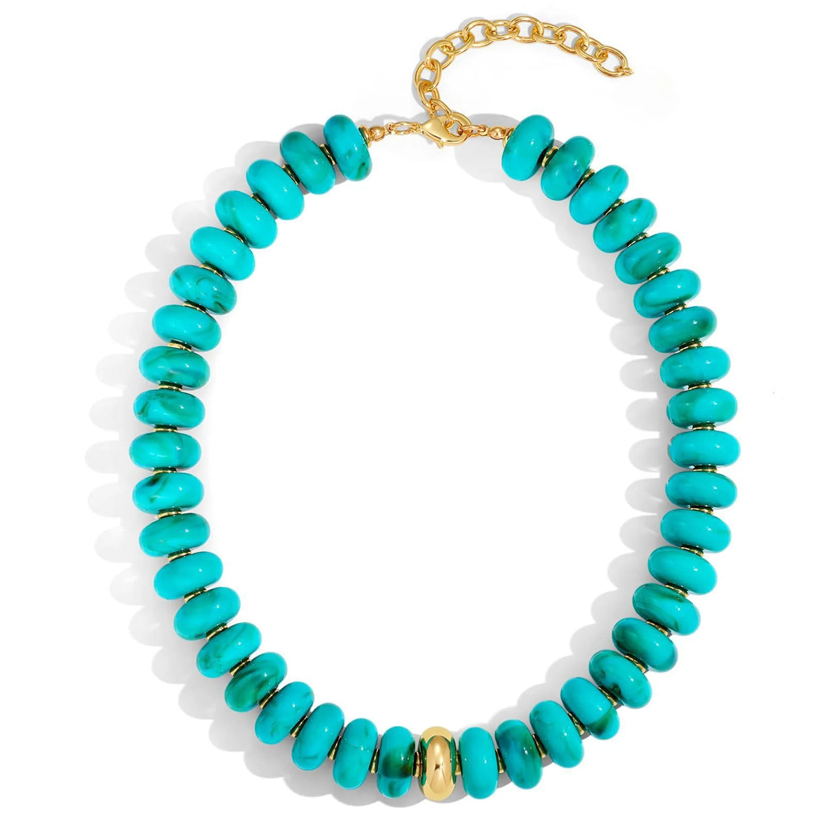 Colorful Chunky Beaded Choker Necklace