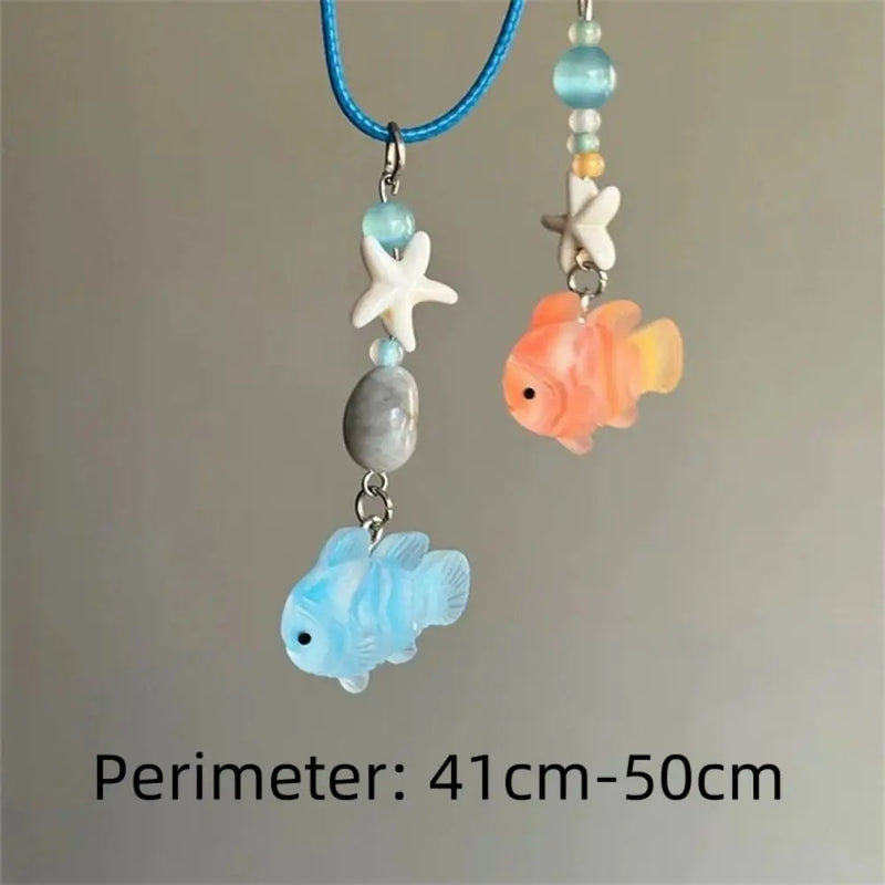 Cute Cartoon Fish Pendant Necklace