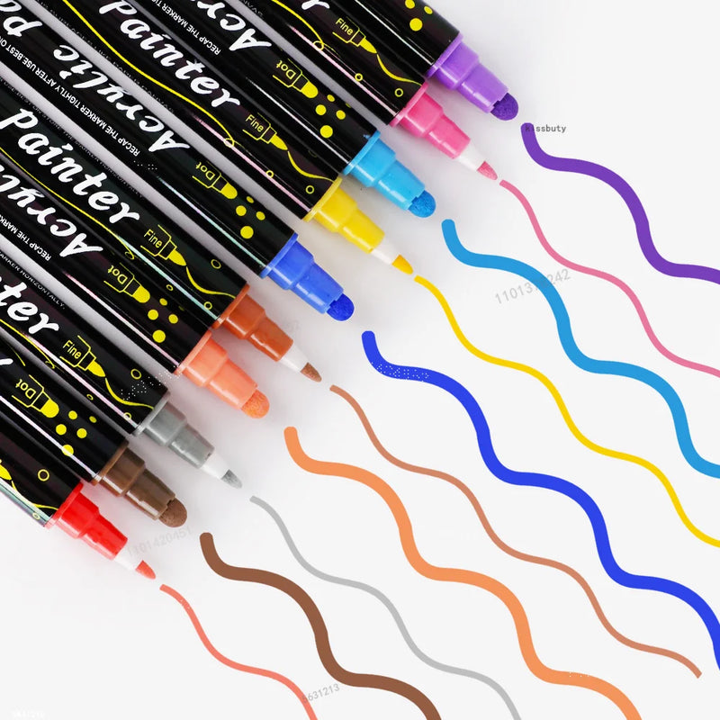 Rotuladores de Pintura Acrílica de Punta Dual - Set de 36 Colores