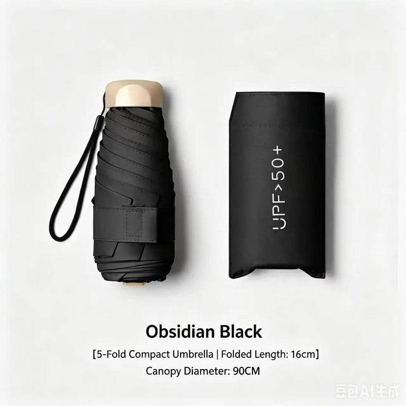 Compact 5-Fold Pocket Umbrella