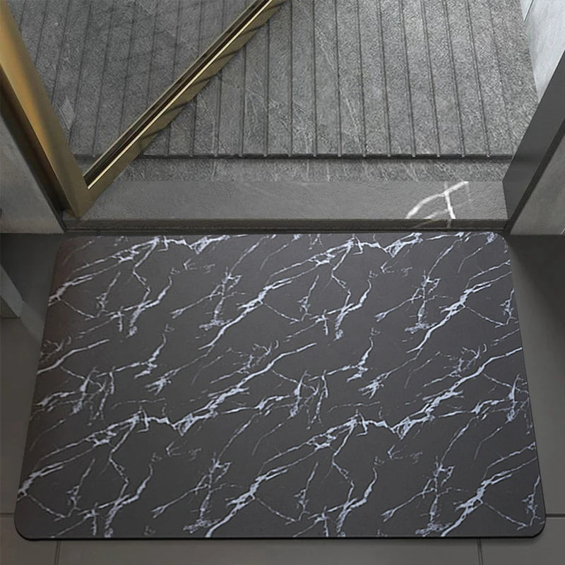 Ultra-Absorbent Diatomite Bath Mat with Non-Slip Rubber Base