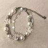 Pulsera de Doble Capa con Estrella de Cristal y Perlas