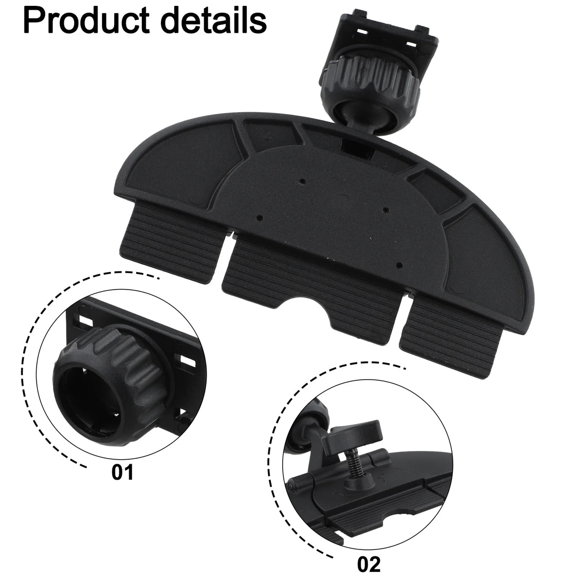 Black CD slot car mount featuring two components, one being a mounting bracket and the other a clip.
