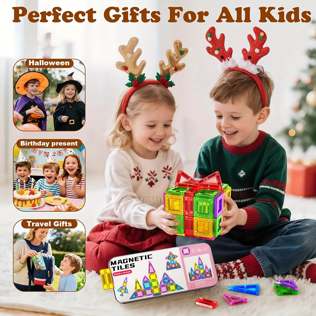 Magnetic Building Blocks – Travel-Friendly STEM Toy Set