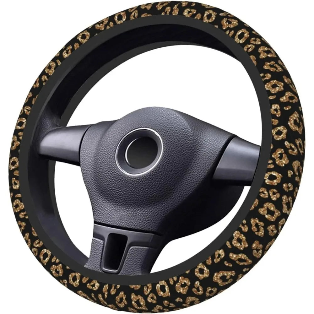 Leopard Print Neoprene Steering Wheel Cover