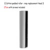 A silver replacement mop head with a cylindrical body and screws included.