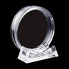 Transparent Coin Display Holders with Stands (10-Pack)