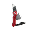 Folding Utility Knife with Built-In Blade Storage and Gut Hook