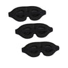 Black 3D contoured silk-touch sleep mask designed for light blocking
